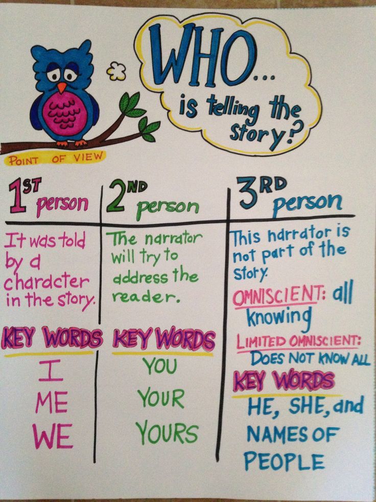 Author S Point Of View Anchor Chart
